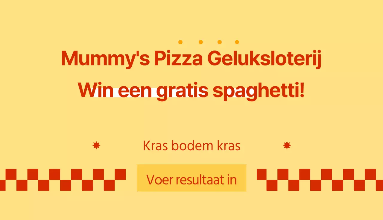 Loterij voor een retro-geïnspireerd pizzeria-evenement