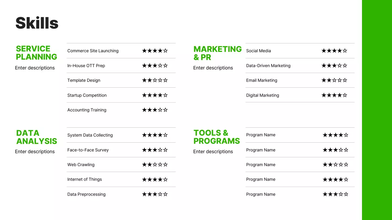 Green Modern Job Portfolio Presentation