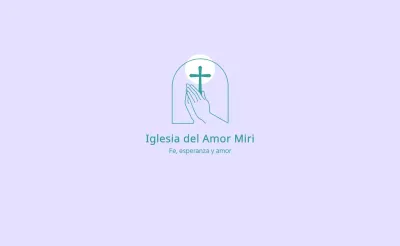 Línea turquesa ilustración logotipo iglesia