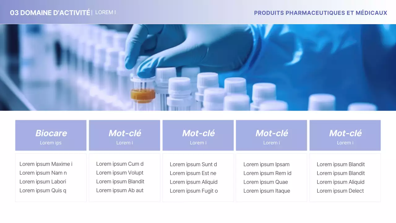 Profil de l'entreprise pharmaceutique médicale minimaliste Yonbora