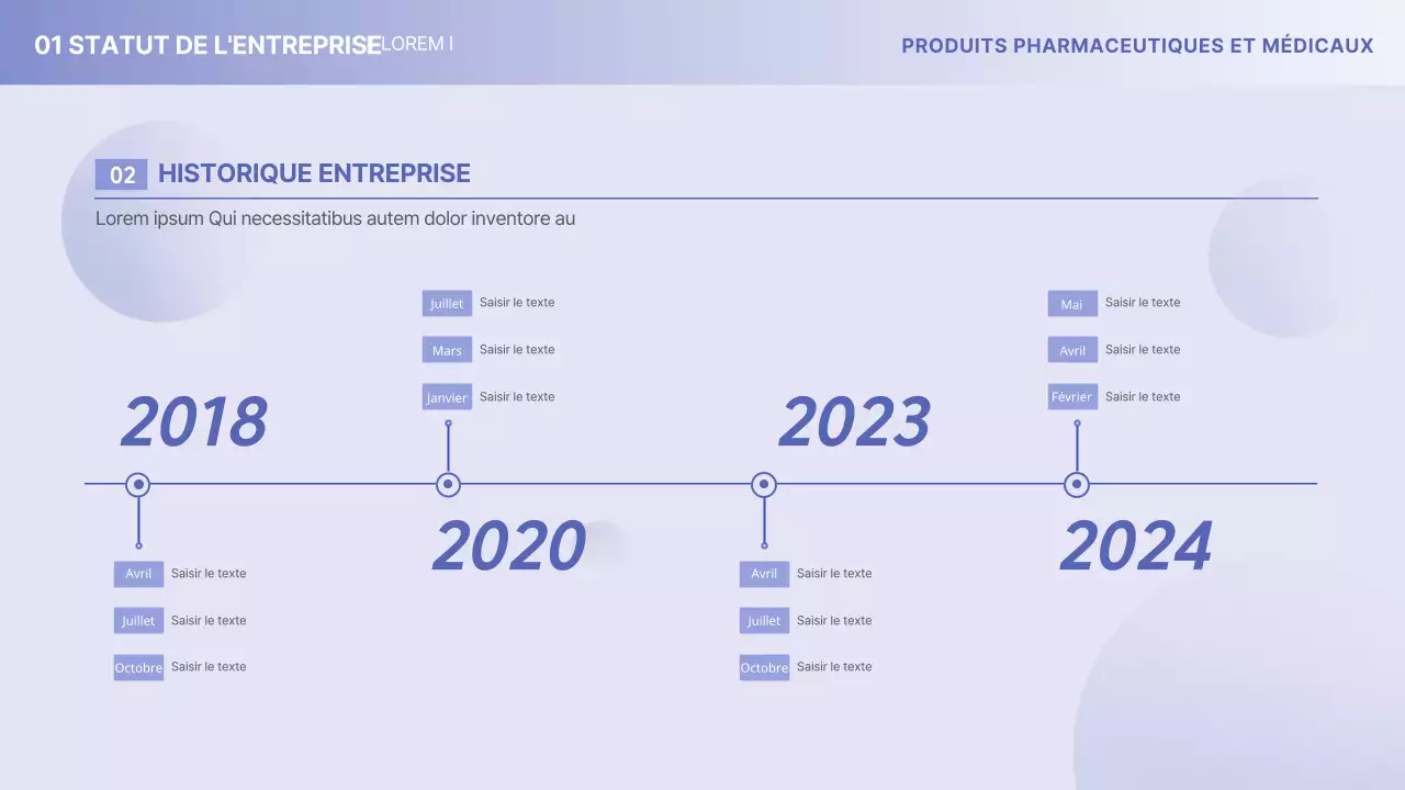 Profil de l'entreprise pharmaceutique médicale minimaliste Yonbora