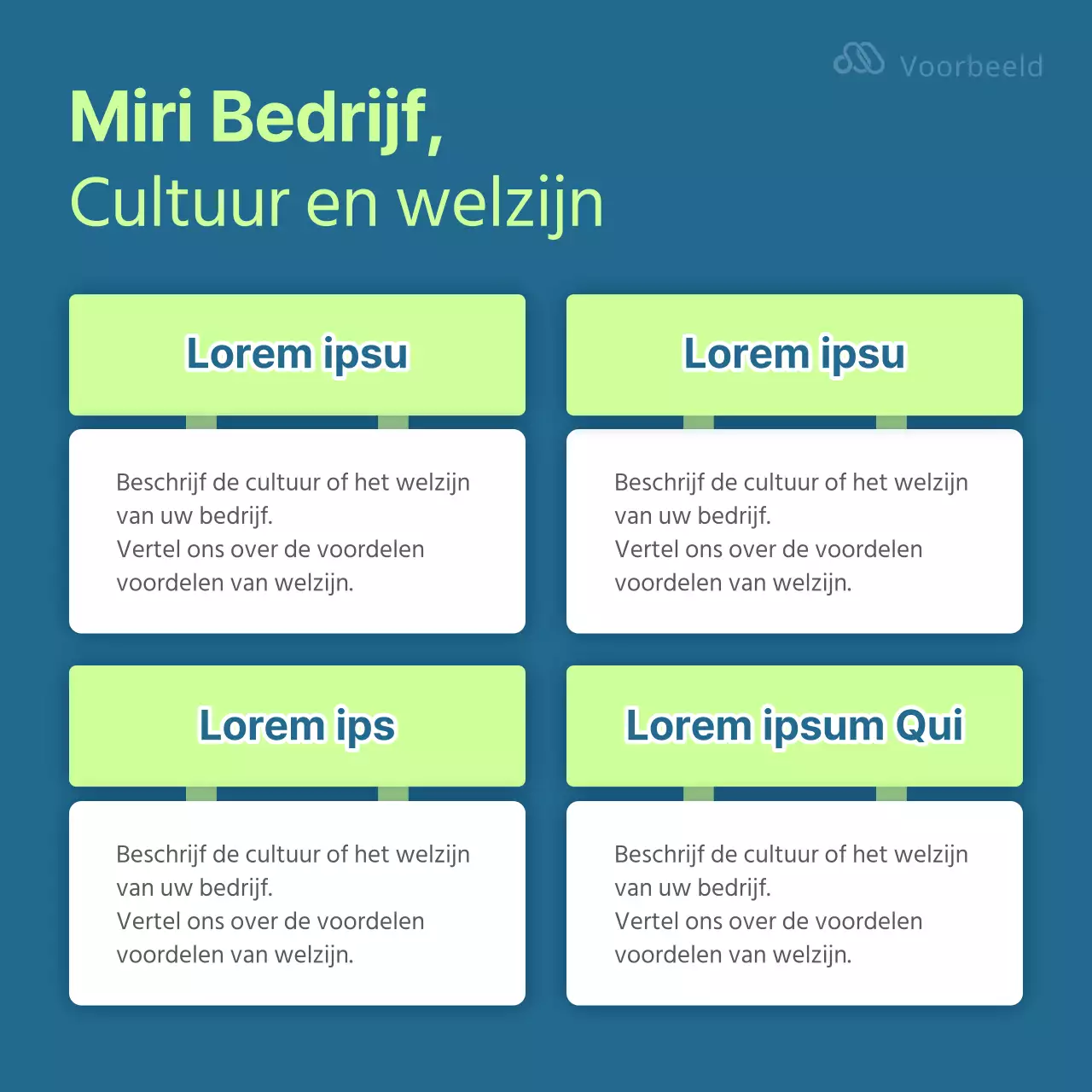 Promoot je bedrijf in fluorescerend en marineblauw.