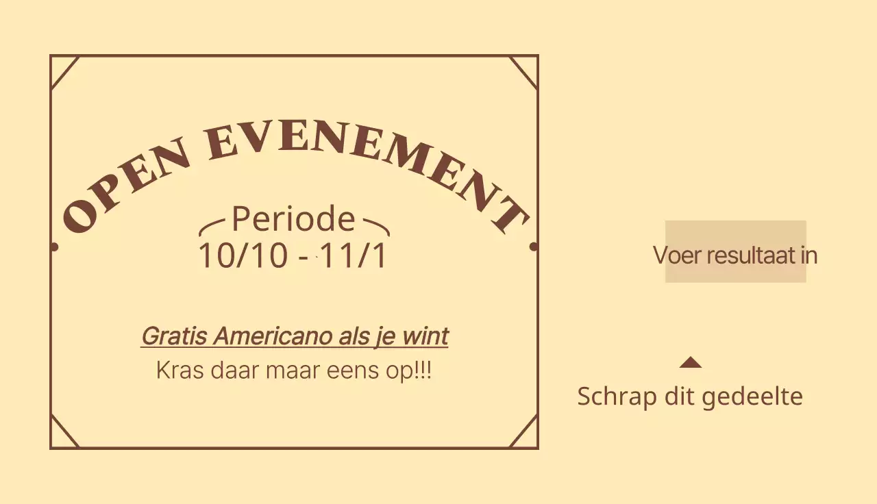 Open een café met een klassieke vintage uitstralingEvenementenLoterij