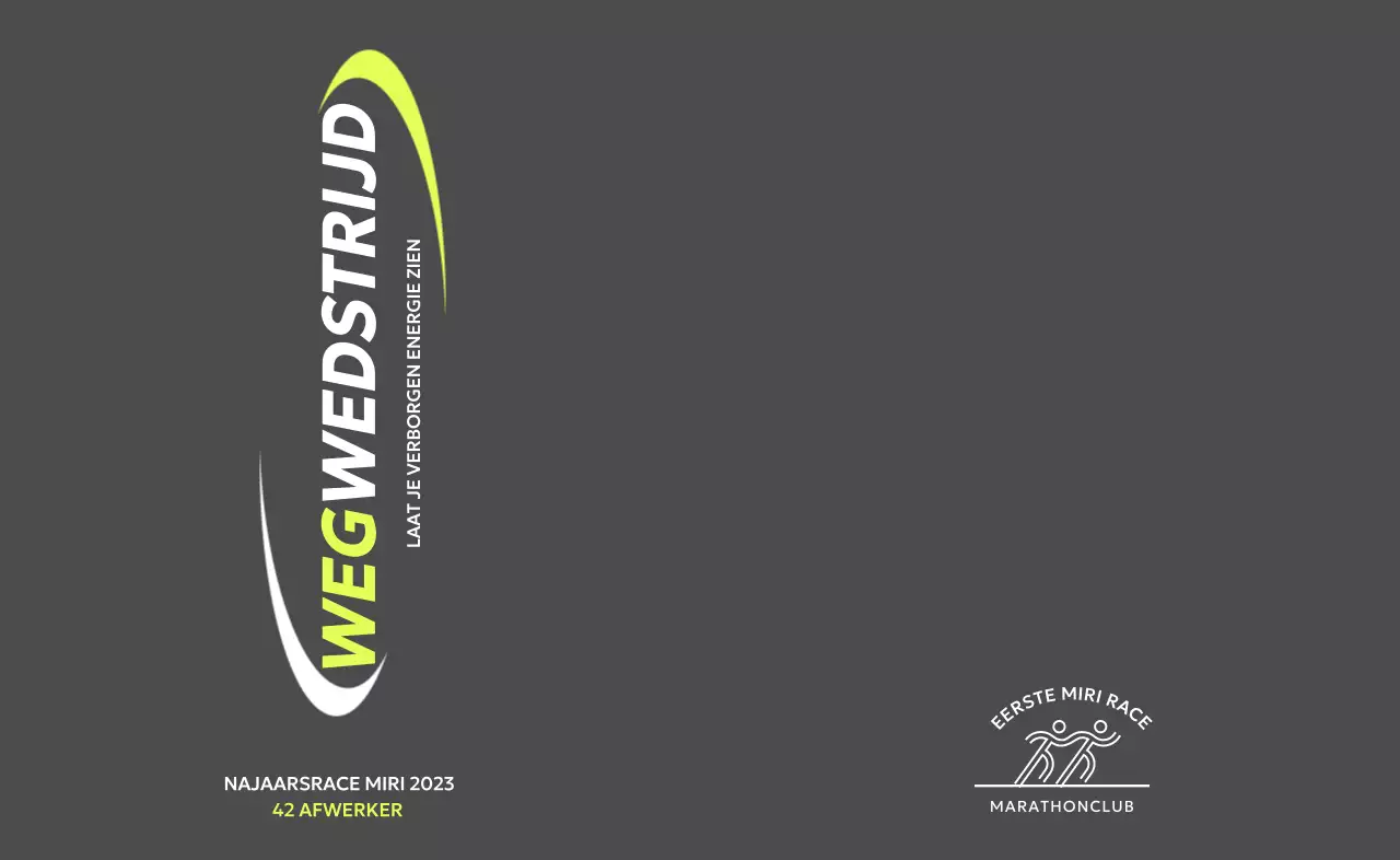 Strak marathonontwerp met illustraties