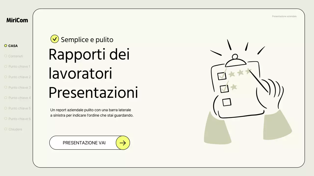 Un semplice rapporto d'affari in cachi e neon