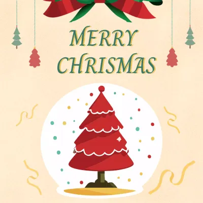 베이지색의따뜻한크리스마스카드
