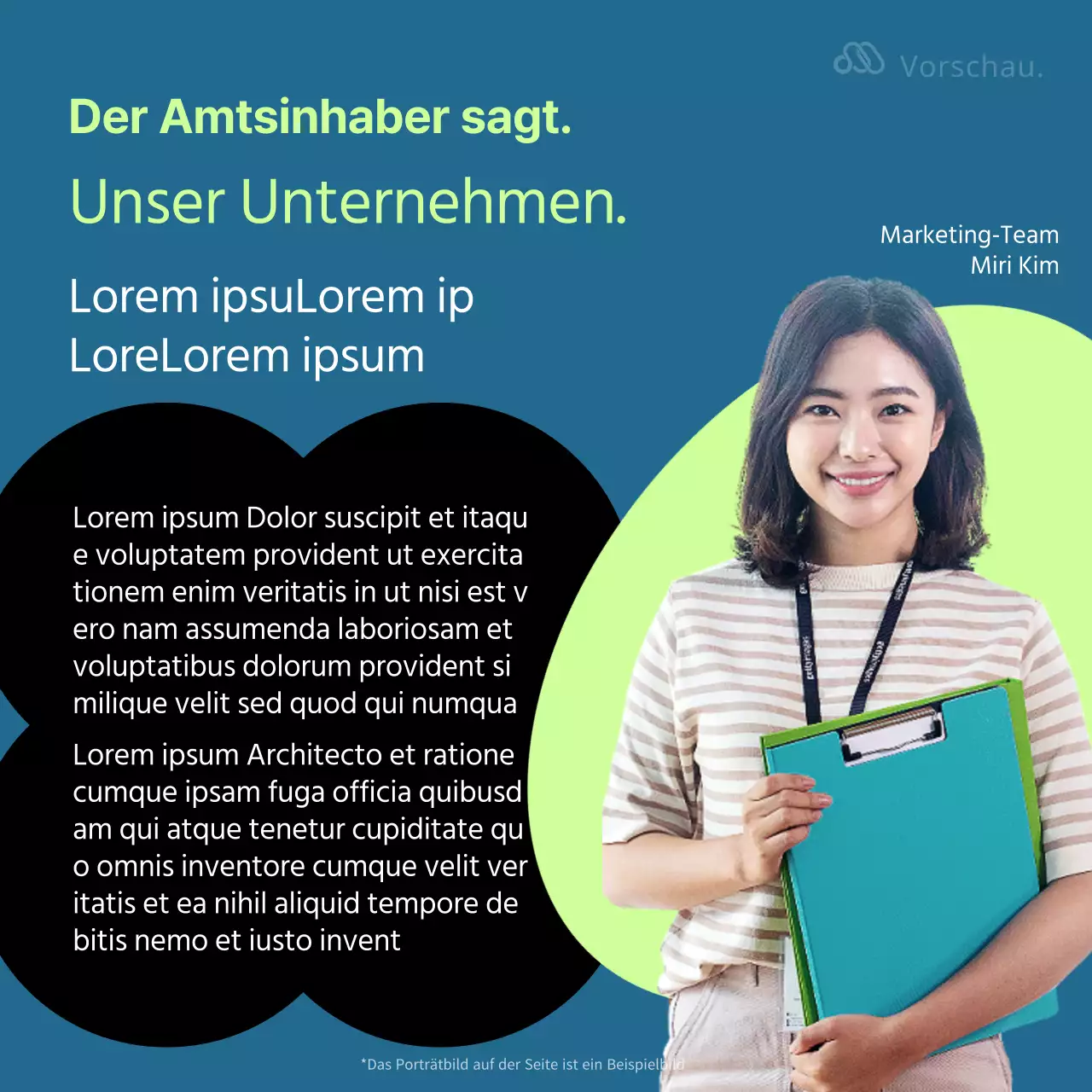 Werben Sie für Ihr Unternehmen in fluoreszierendem und dunklem Blau.