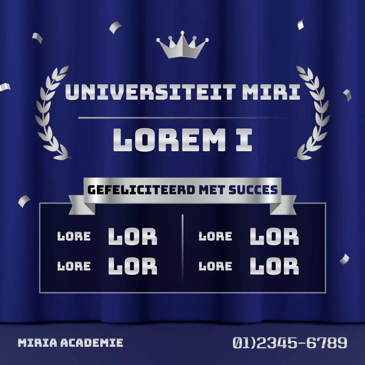 Bekendmaking van de blauwe en zilveren luxe shortlist