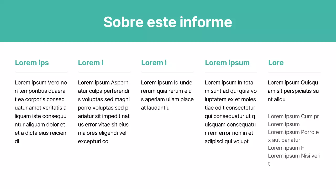 Tacto básico con acento en color menta Informe ESG