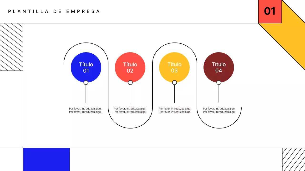 Un sencillo informe empresarial en amarillo y rojo