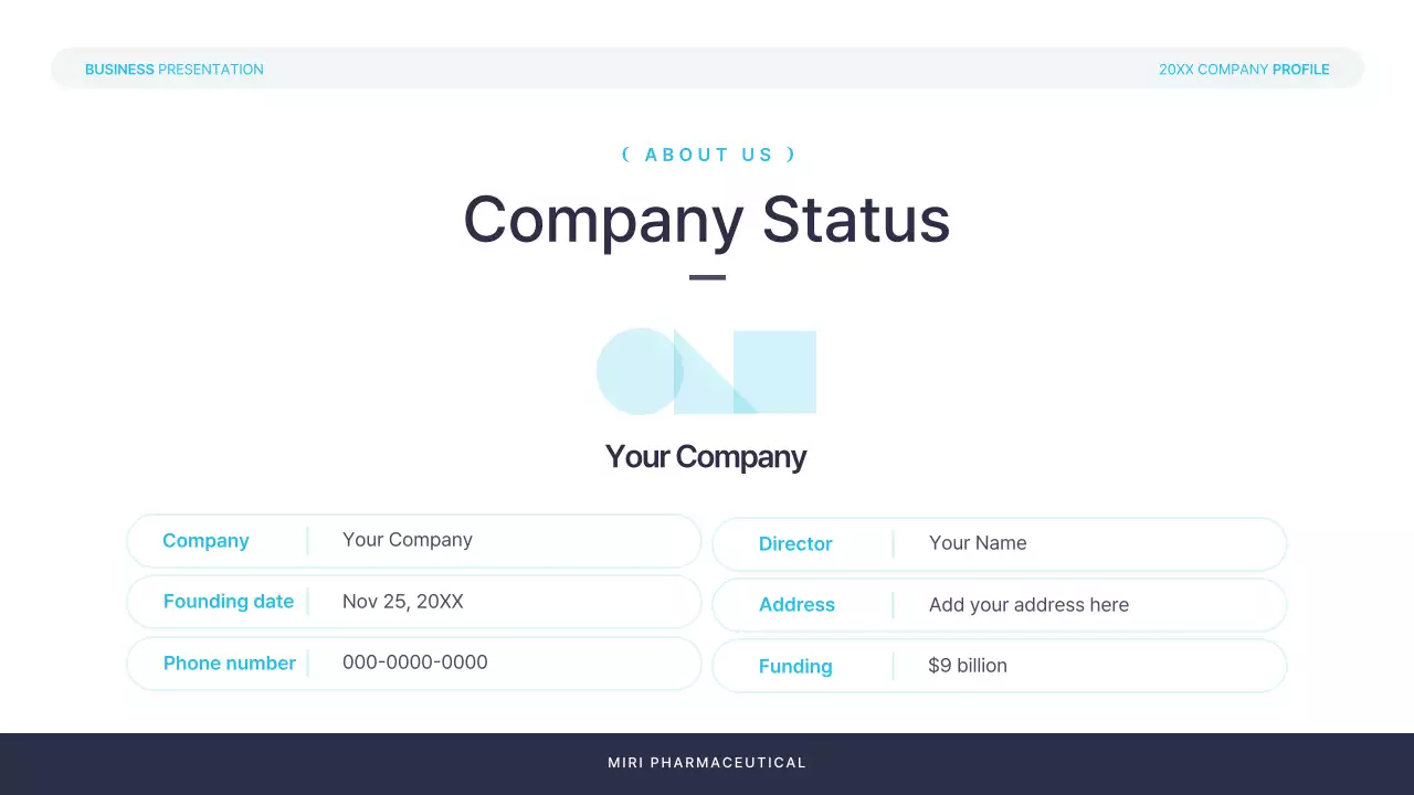 블루 프로페셔널 비즈니스 프레젠테이션