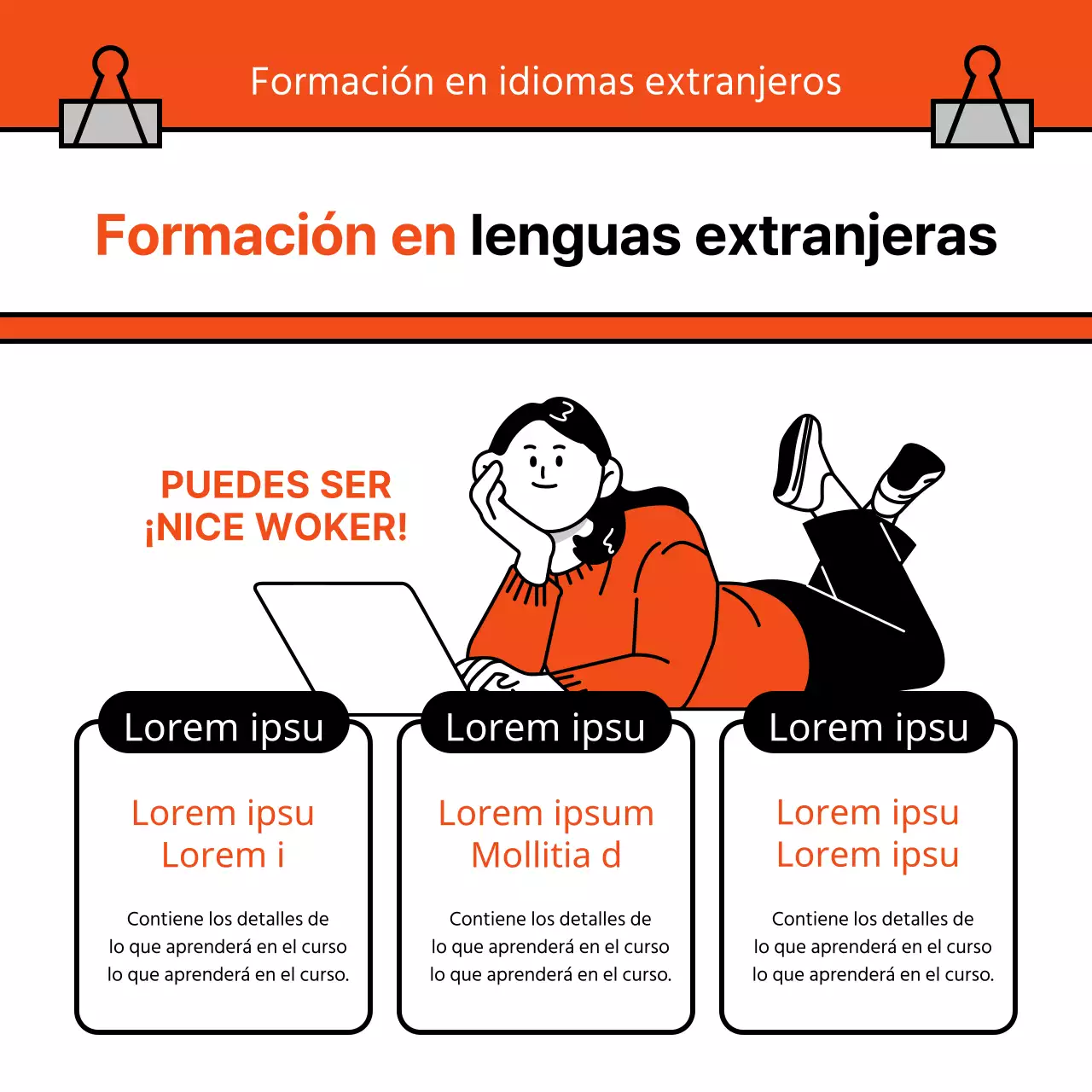 Sobre el programa naranja y negro de formación laboral simple