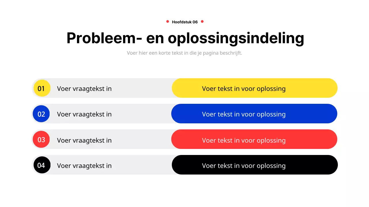 Geometrisch zakelijk rapport in geel en rood
