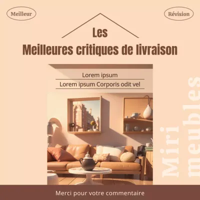 Annonce de livraison moderne en beige et marron