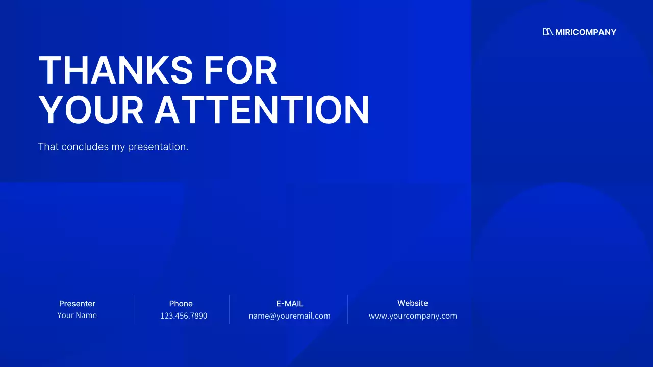 블루 미니멀리스트 비즈니스 프레젠테이션