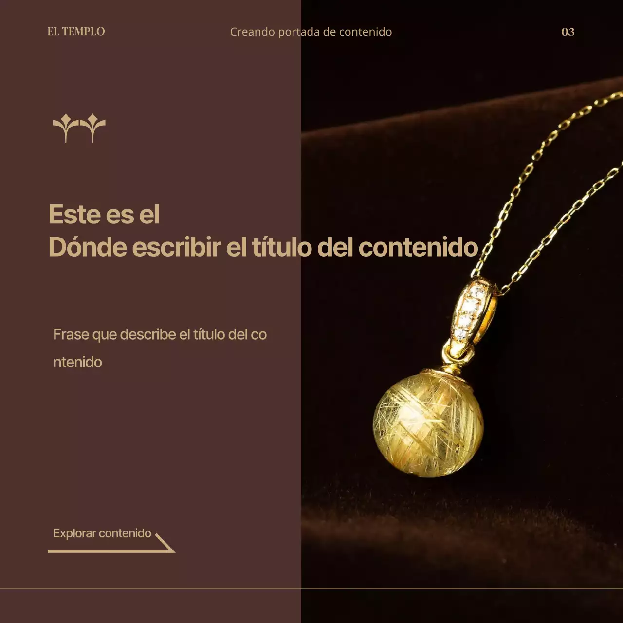 Una marca de lujo apuesta por el marrón con toques dorados