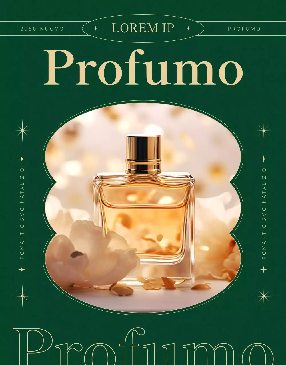 Promuovere una fragranza natalizia verde e lussuosa