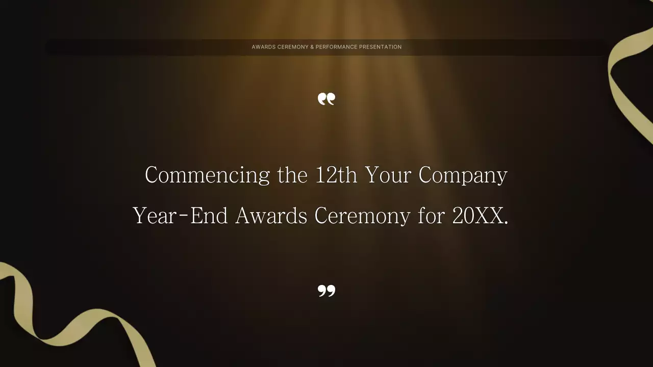 Gold Elegant Awards Presentation