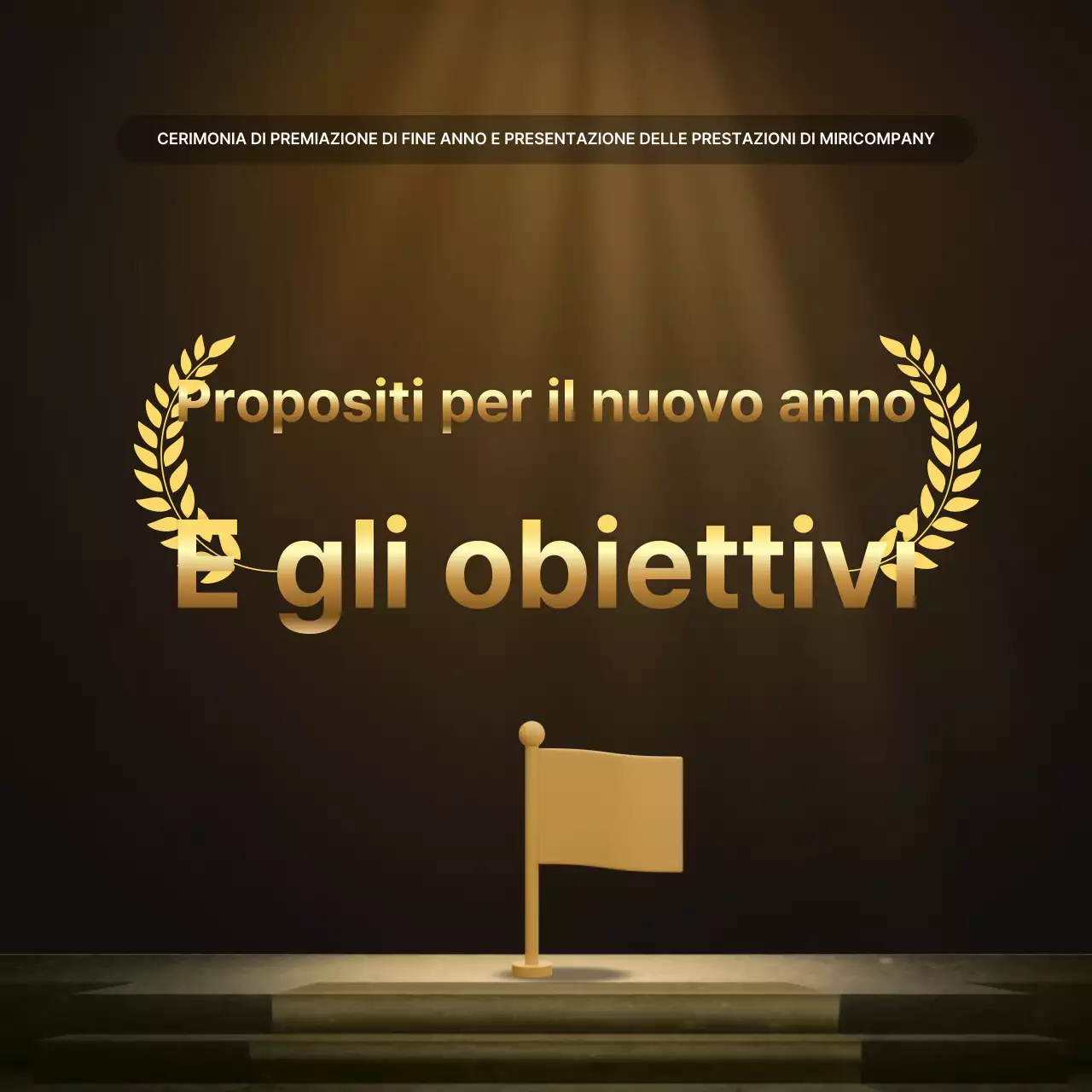 Presentazioni sulle performance dell'oro e del marrone di lusso e relazioni sugli eventi di fine anno