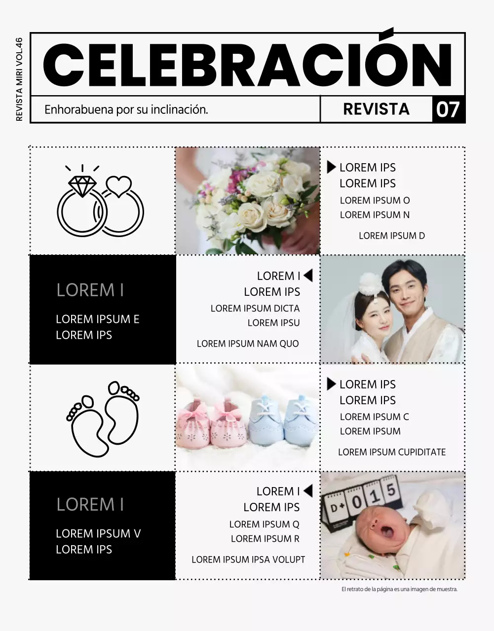 Moderna revista interna de empresa en gris y negro