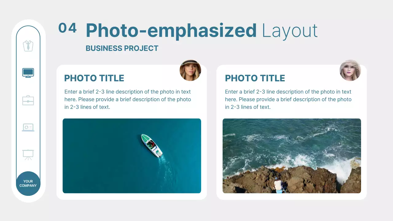 파랑과 흰색의 모던한 비즈니스 발표자료