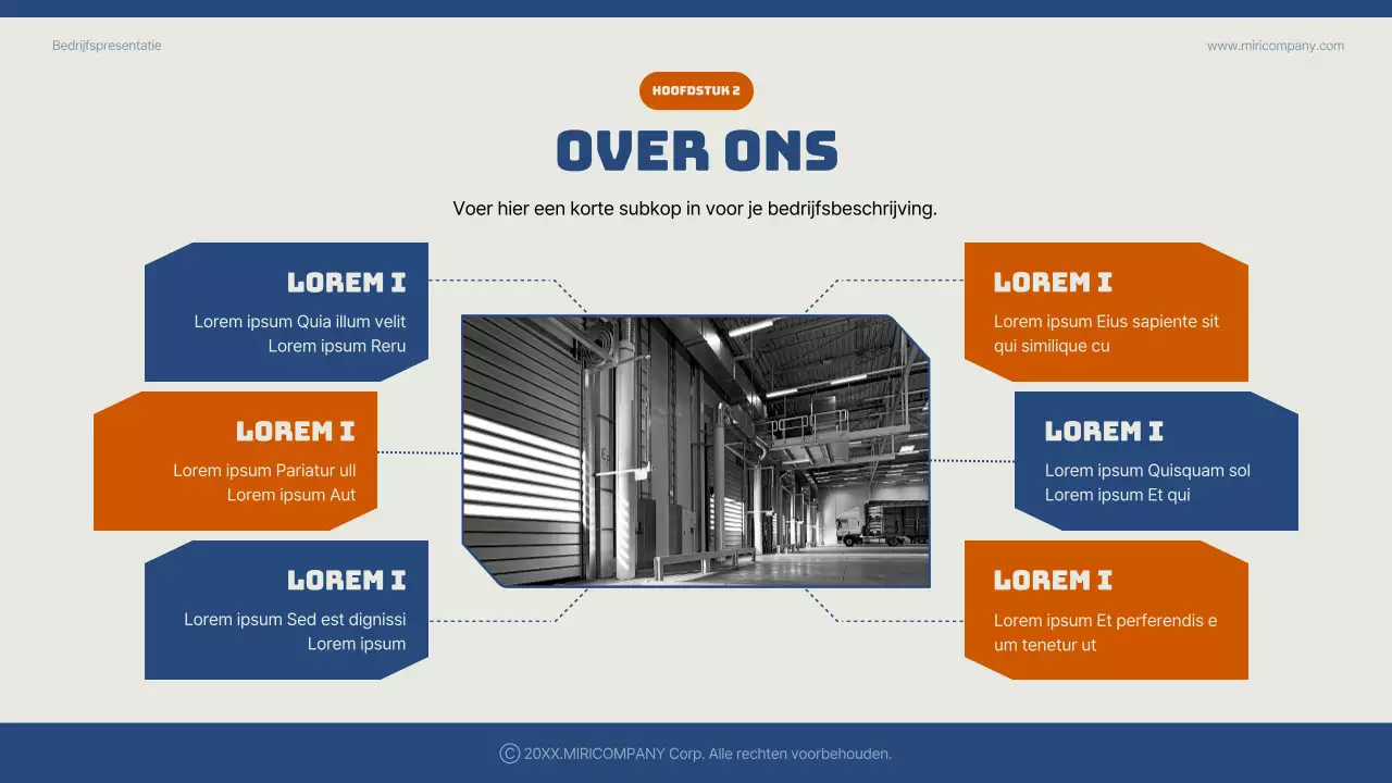 Een eenvoudig ondernemingsplan voor het nieuwe jaar in blauw en oranje