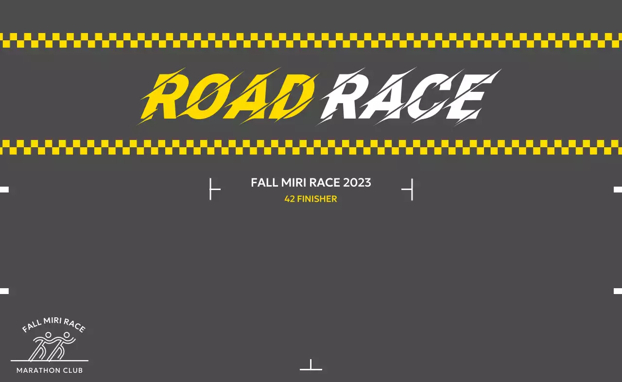 Design de maratona com um toque de estrada