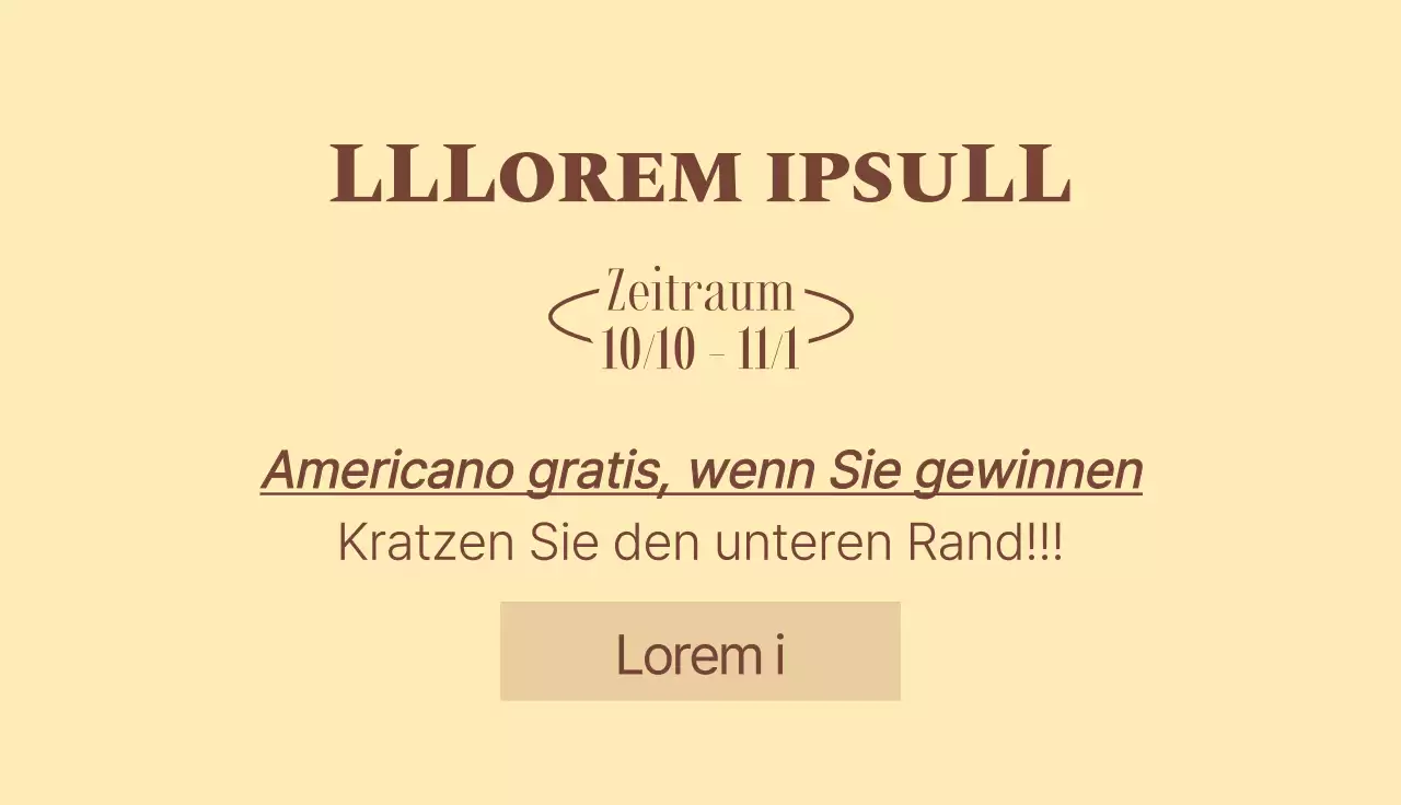 Eröffnen Sie ein Café mit klassischem AmbienteEventsLotterie