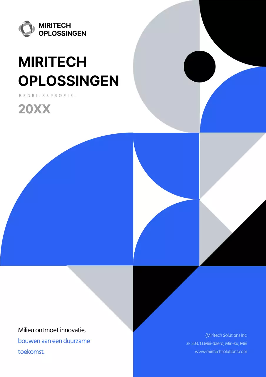 Een moderne bedrijfsbrief in blauw en zwart