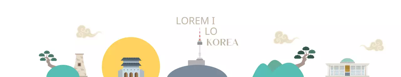 Aantrekkelijke toeristische producten met eenvoudige illustraties en kleurrijke vormen