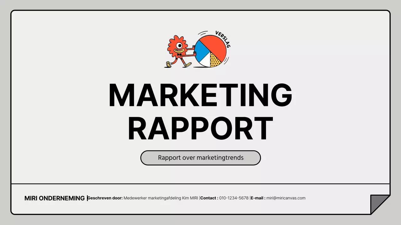 Een eenvoudig marketingrapport in grijs en wit