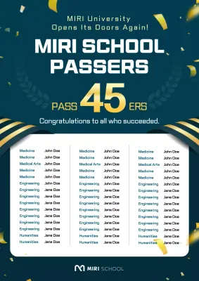 Navy Professional School Announcement Poster