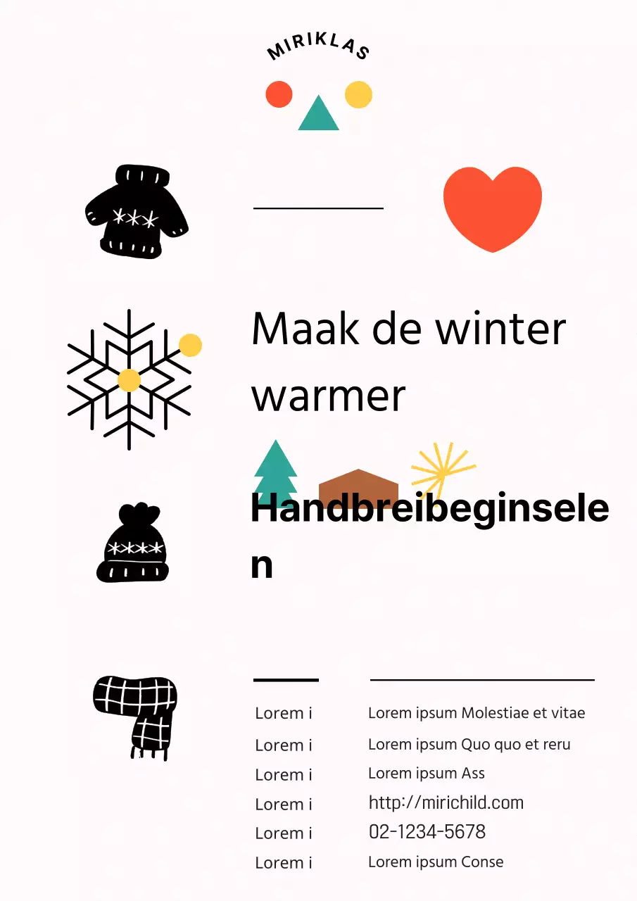 Promoot een minimalistisch winterprogramma in wit en zwart