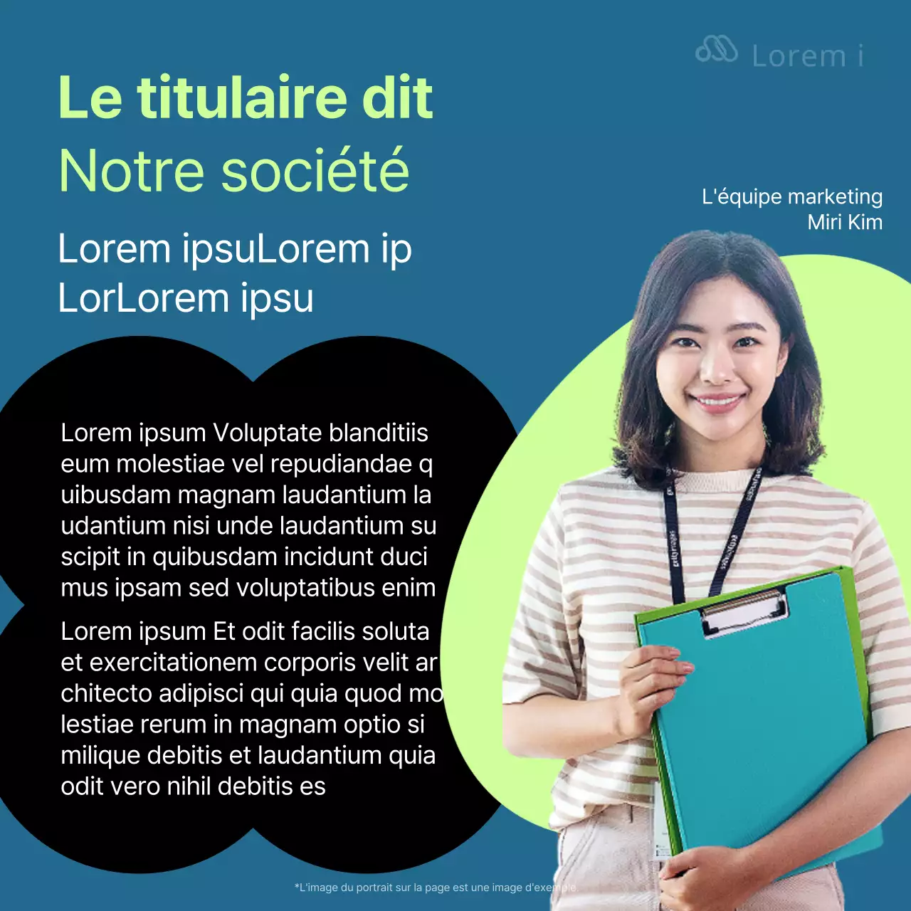 Faites la promotion de votre entreprise en bleu fluorescent et en bleu marine.