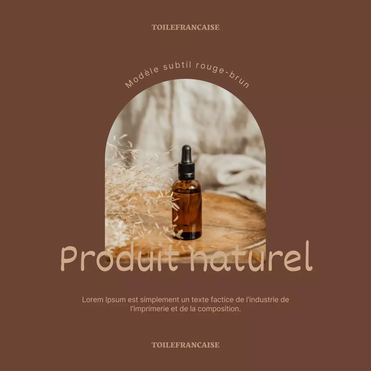 Publicité pour une marque de cosmétiques de luxe en marron et ivoire.