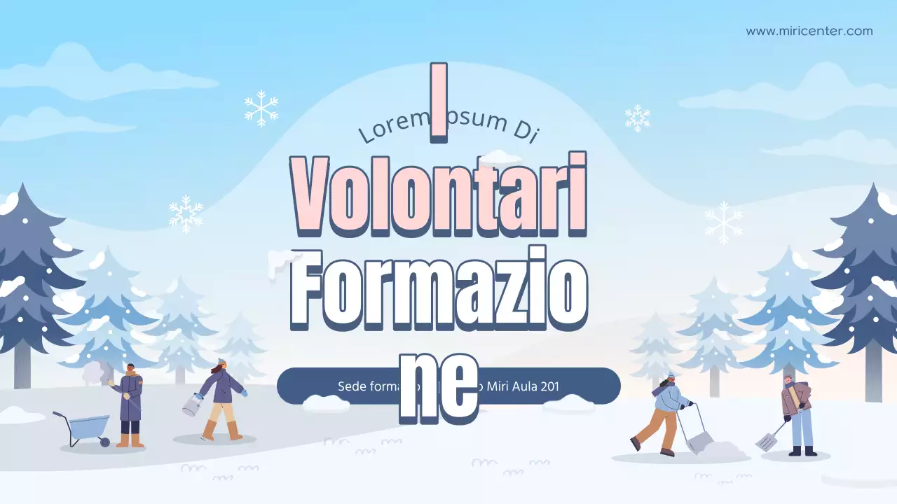 Guida alla formazione dei volontari per la pausa invernale in azzurro e bianco naturale