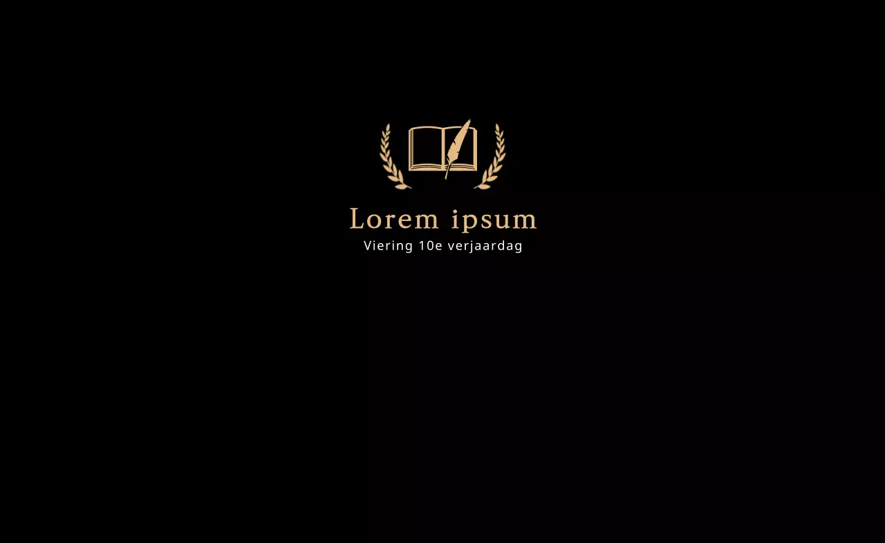 Classy logo met gouden laurierblad