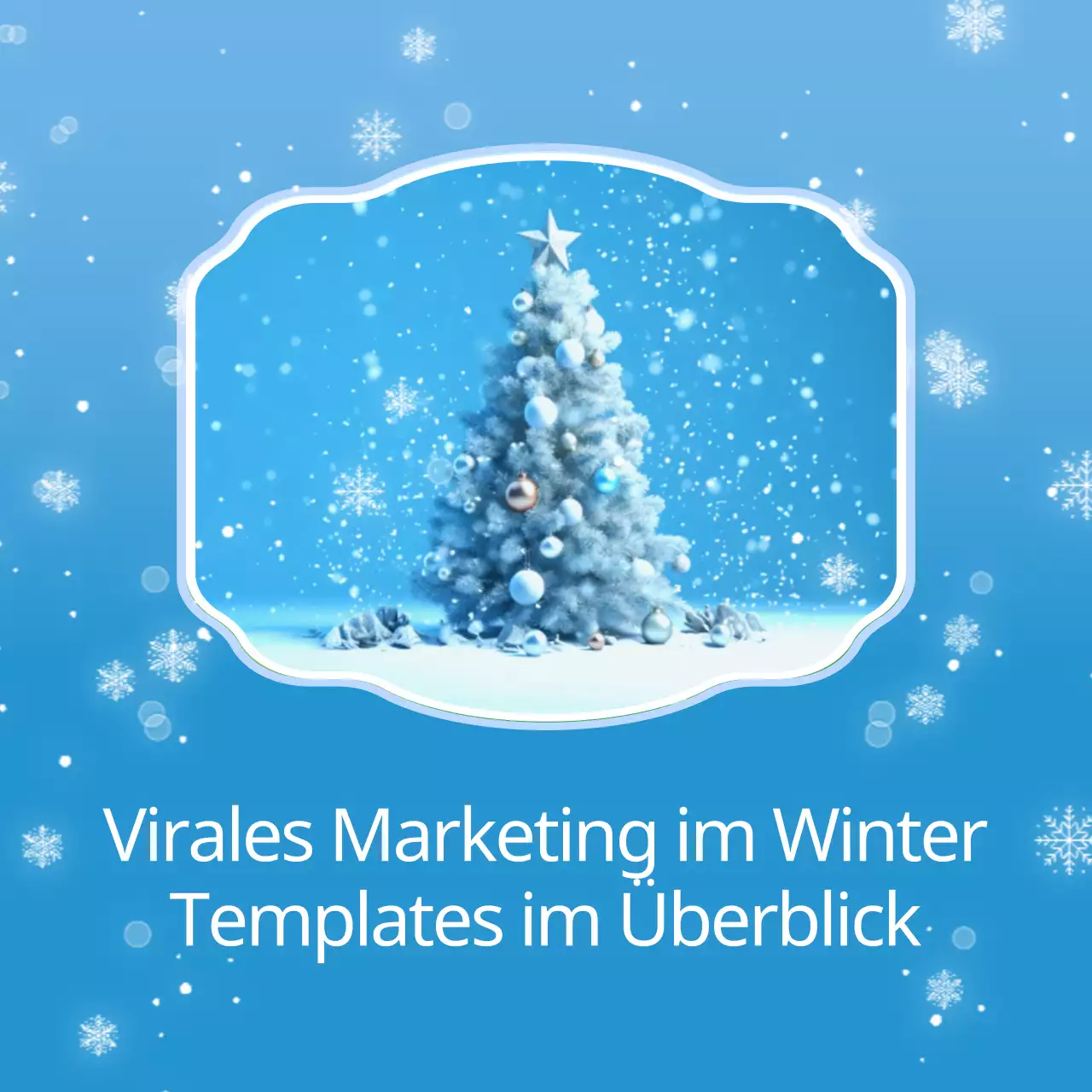 Eine natürliche virale Winterwerbung in Hellblau