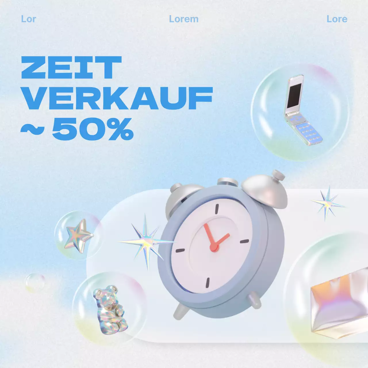 Ankündigungen zum Schwarzen Freitag in hellblauem, trendigem Design