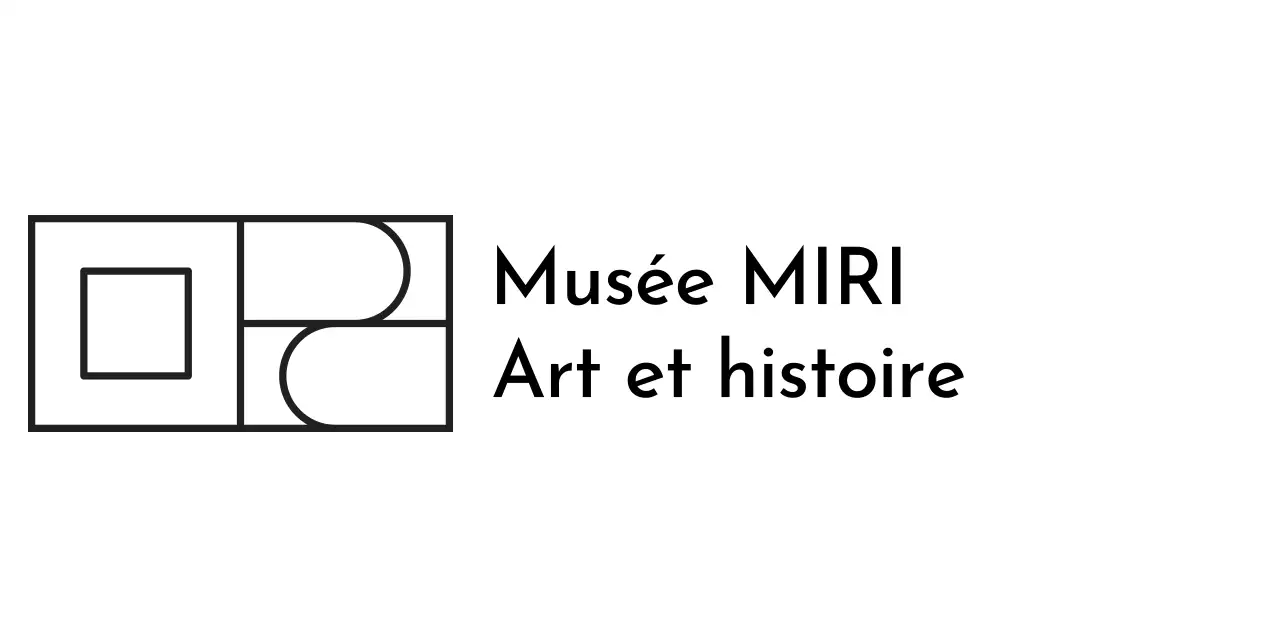 Logo de la marque avec un concept de galerie d'art