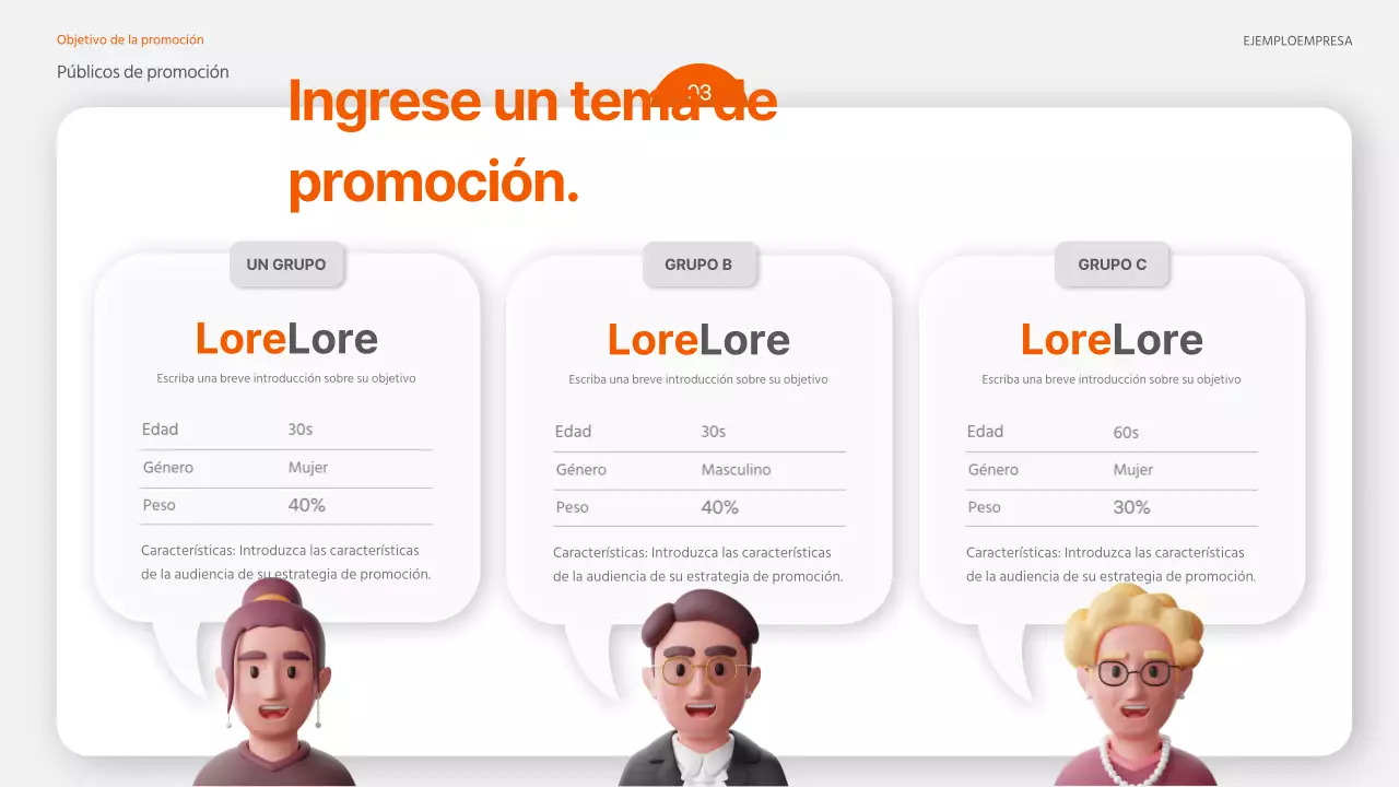 Un folleto promocional de moda en naranja y gris