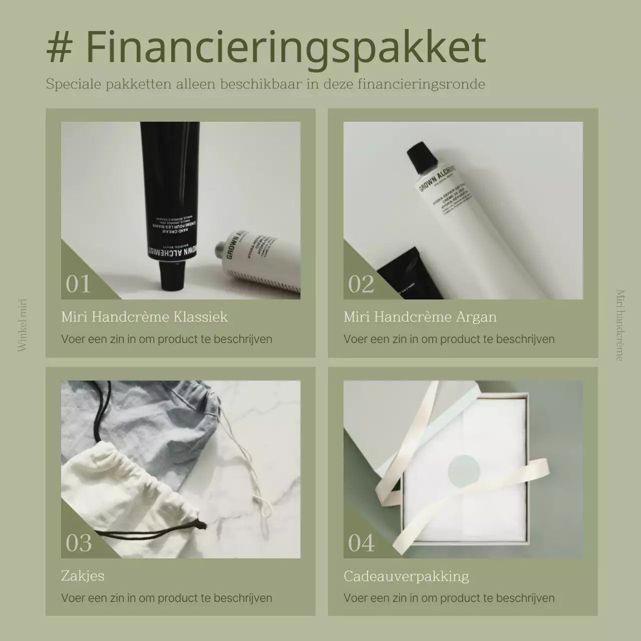 Khaki en wit voor een moderne financieringsgids