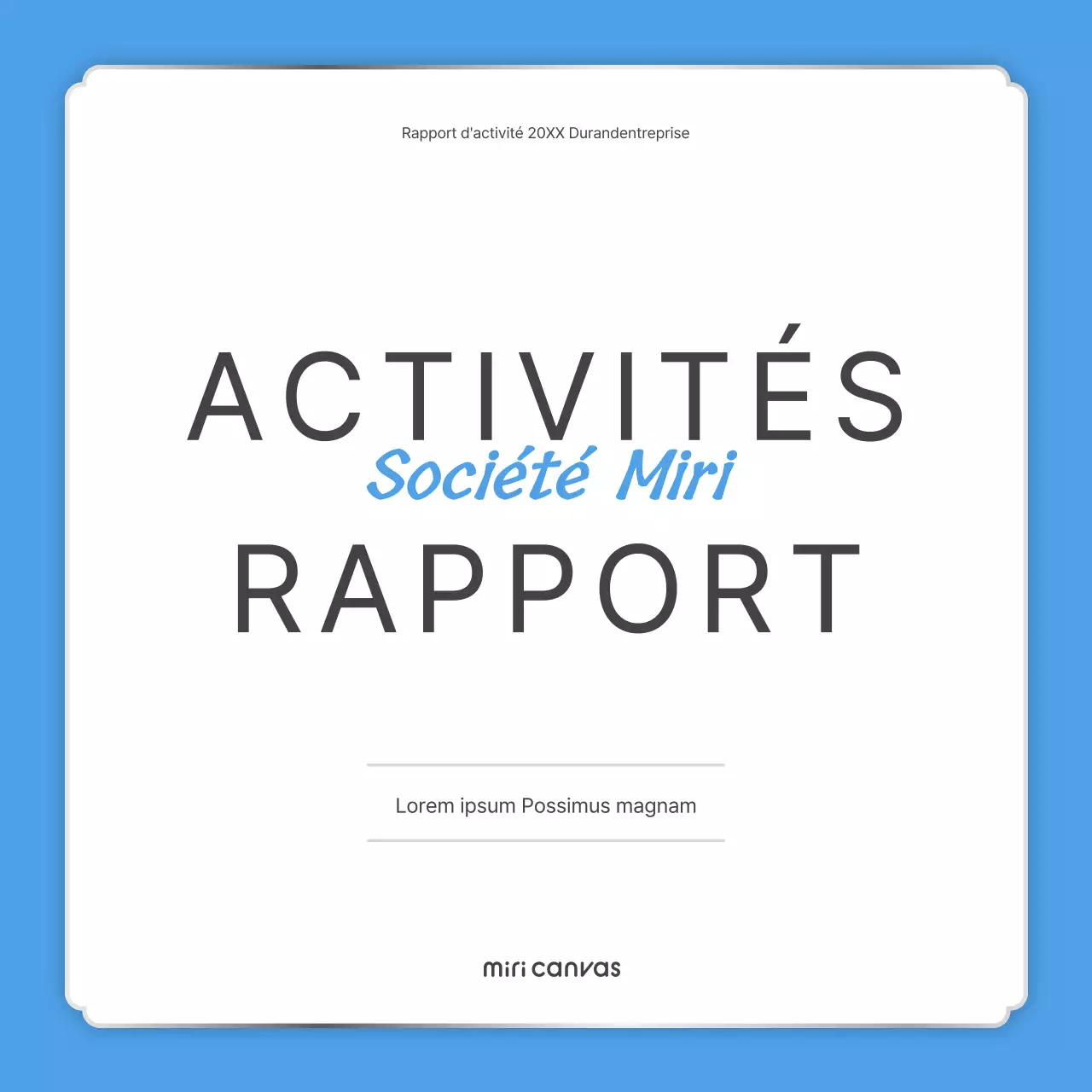 Un poste de déclaration de fin d'année simple en bleu clair et blanc