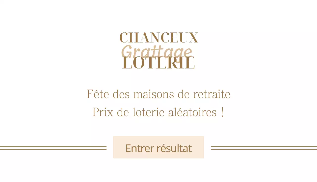 Loterie pour la fête de fin d'année avec accents dorés sur fond noir