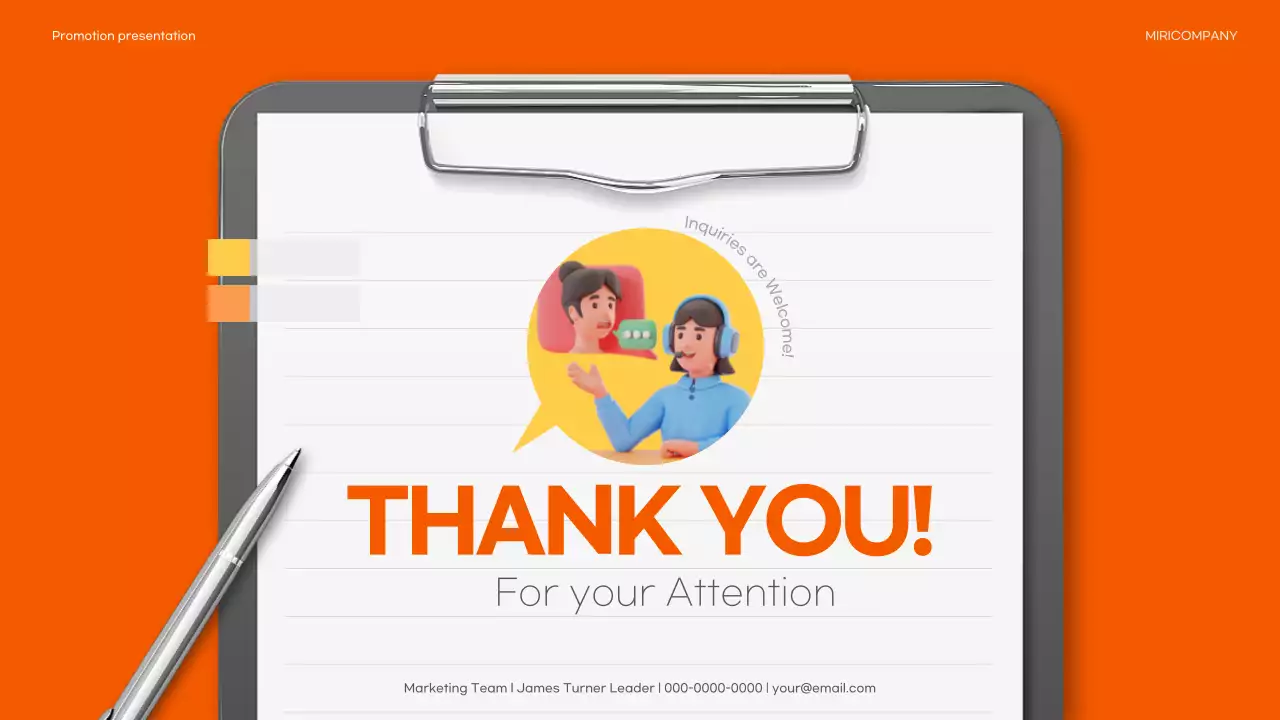 Orange Professional Promotion Plan Presentation