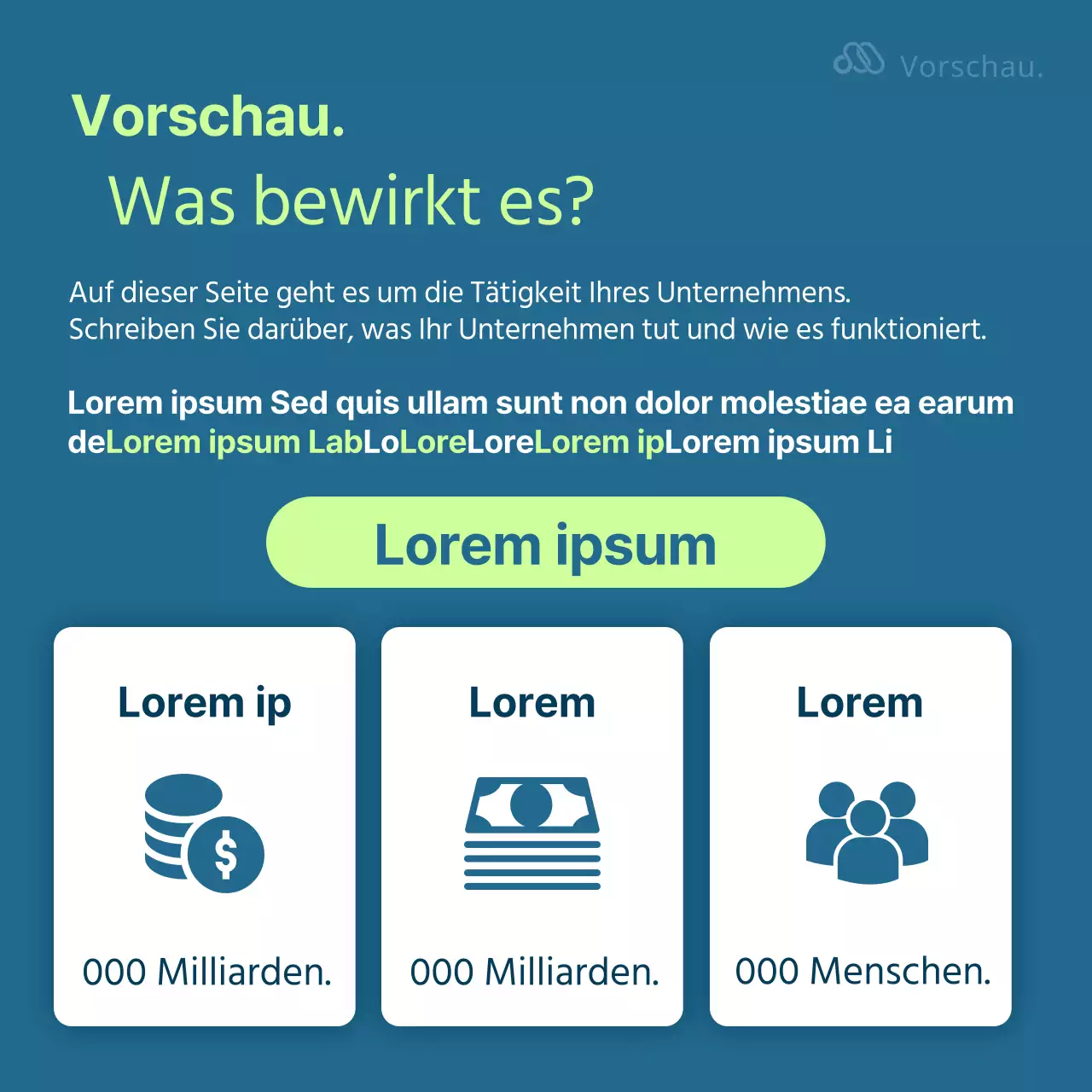 Werben Sie für Ihr Unternehmen in fluoreszierendem und dunklem Blau.