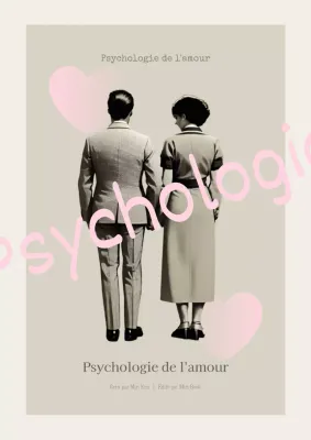 Couverture classique de psychologie de l'amour en beige et rose