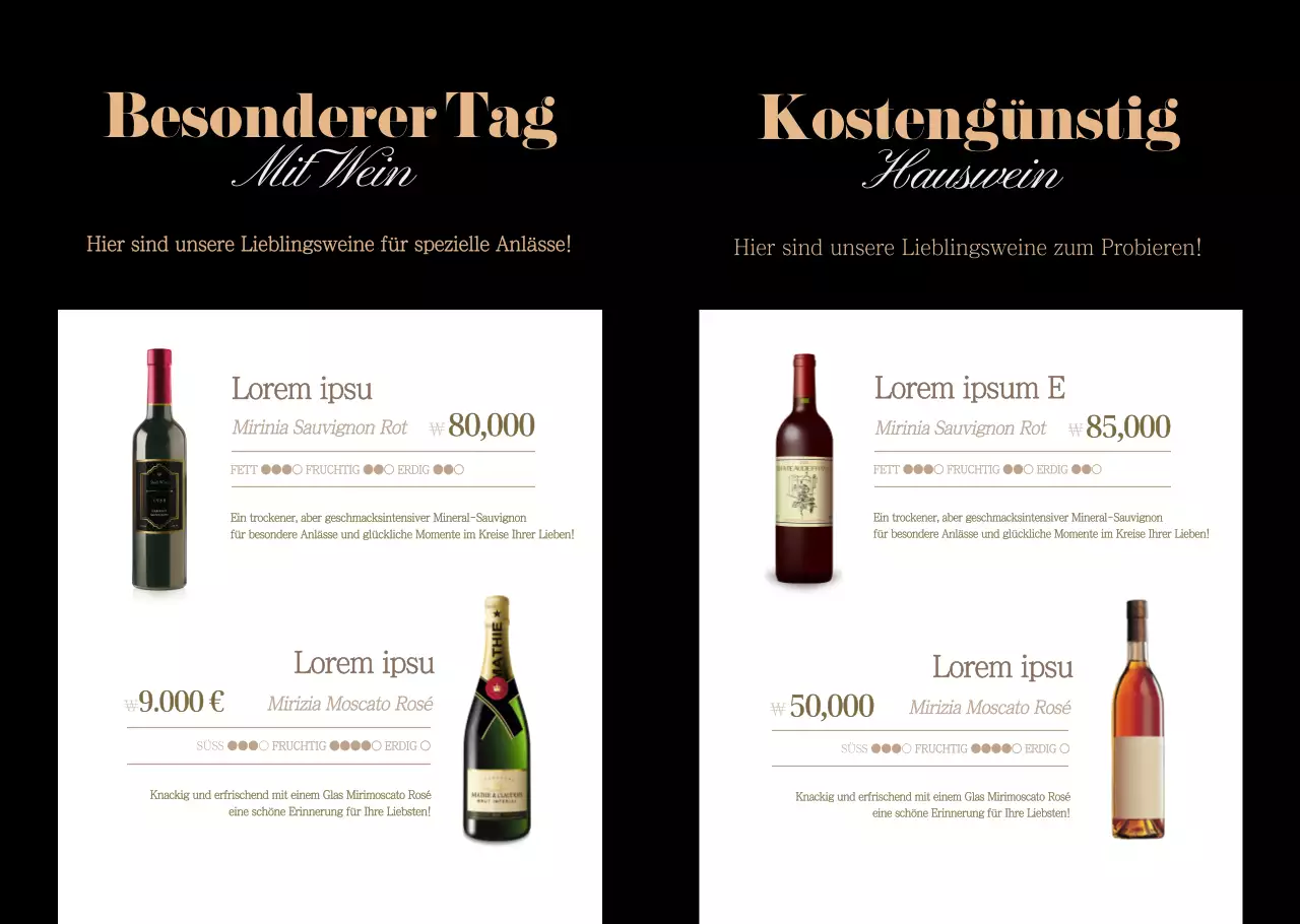 Unser raffiniertes schwarz-goldenes Restaurant-Wein-Geschenkset wird vorgestellt