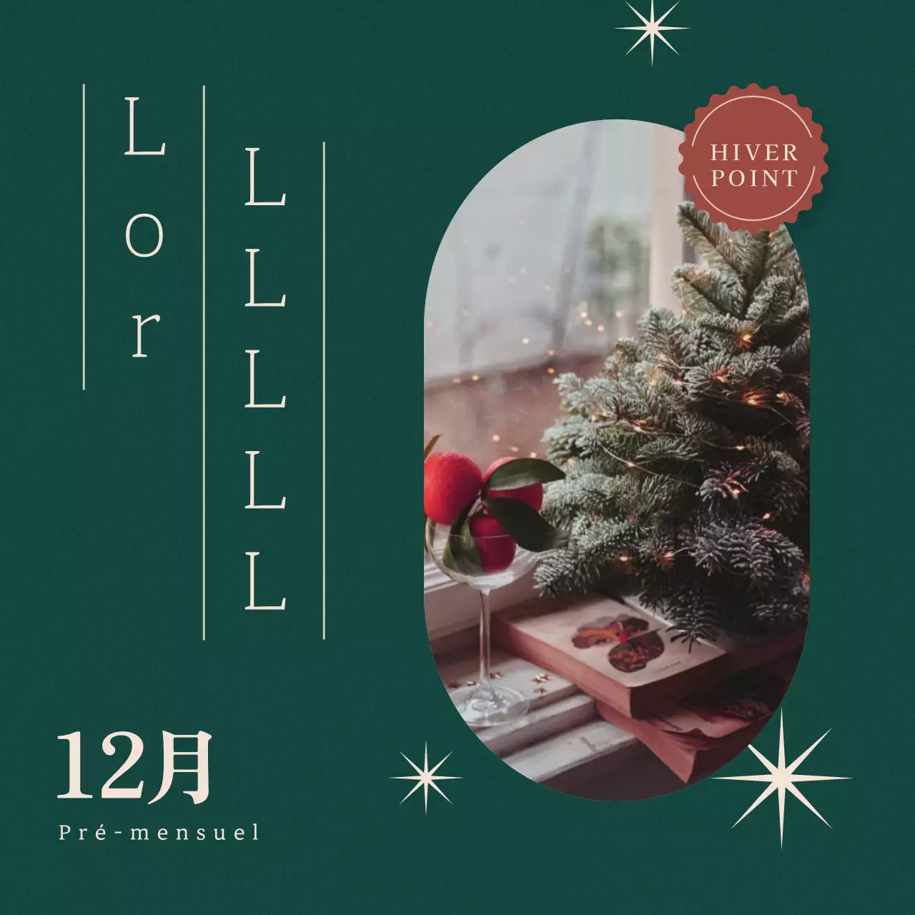 Promouvoir un flux de médias sociaux de Noël vert et minimaliste