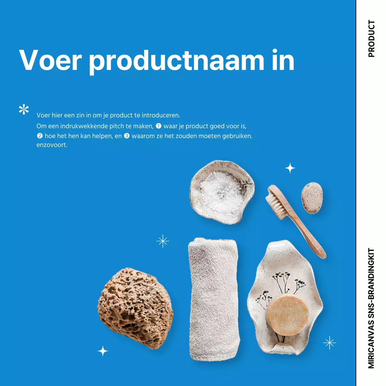 Promoot je zero-waste merk met leuke afbeeldingen op een blauwe achtergrond